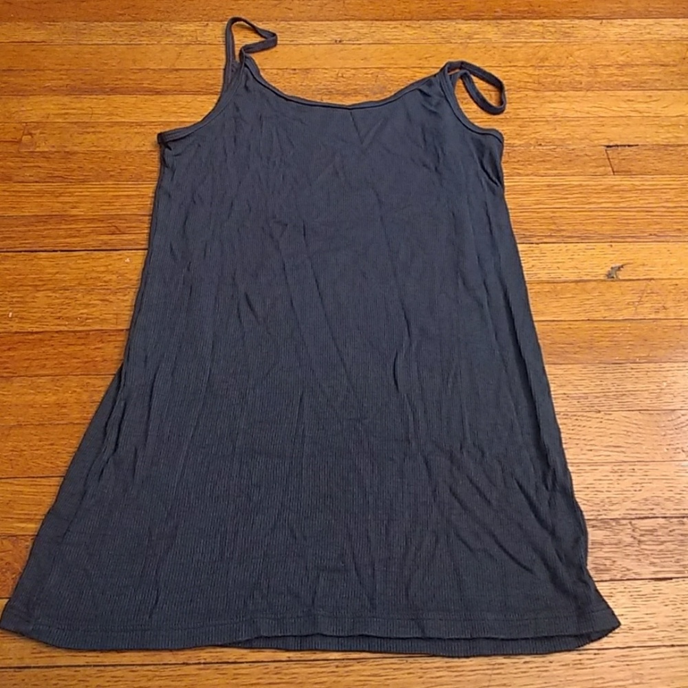 AA grey ribbed tank large